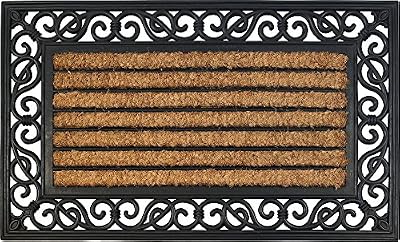 ID Mat 4575 Coral 85016 Rectangulaire Naturel Tapis Paillasson Fibre Coco/Caoutchouc Beige 75 x 45 x 1,8 cm