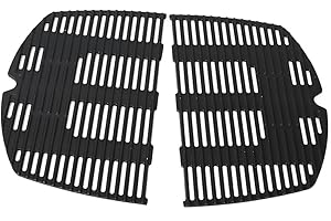 COGRICHBF Q300 Gusseisen Grillrost für Weber Q300, Q320, Q3000, Q3200, 57060001, 586002, 404341, 45 x32cm Gussrost Ersatzteile für Weber 7646, 7584, 2 Stück