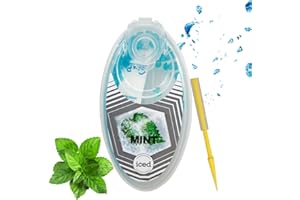 TOUKIE Capsule Gusti per Sigarette, 200 Palline Capsule al Mentolo - Capsule per Sigarette con Asta Filtrante, Filtro capsula di aroma al mentolo Dispenser Crushballs (menta fresca)