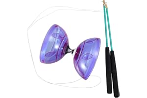 JOJOFUNY Cinese Yoyo Diabolo Giocoleria Big Top Jumbo Cuscinetto Diabolos Set di Plastica Bastoni Juggling Spinning Giocattolo per I Bambini Adulti 1 Set