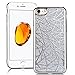 Produktbild SMART LEGEND iPhone 7 Weiche Silikon Hülle TPU Bumper Handyhülle Silber Muster Schutzhülle Backcover Crystal Kirstall Clear Etui Ultra Slim Design Glatt Weich Handytasche Soft Case Silicon Protective Cover Flexible Dünne zurück Schale