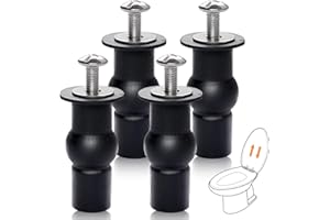 FOZUANEI Toilet Seat Screws Fittings, 4 Pack Universal Toilet Lid Seat Hinges Bolts Toilet Seat Fittings,Screw Fixings Fix WC Blind Hole Fittings for Toilets WC Blind Hole