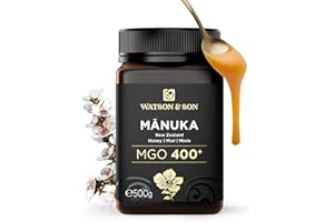 Watson & Son Miele Manuka MGO 400 (500g) - Puro grezzo 100% certificato - Invasettato e sigillato in Nuova Zelanda - Manuka Honey