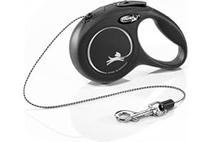 flexi New Classic Cordon pour Chien Noir 3 m Taille XS