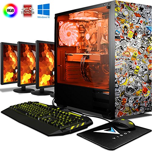VIBOX Killstreak GSR760-210 Gaming PC Ordenador de sobremesa con Cup  n de Juego  Win 10  3X Triple 22  HD Monitor  4 1GHz Ryzen 8-Core  GeForce GTX 1060  32GB DDR4 RAM  1TB HDD-SSD  VIBOX Killstreak GSR760-210 Gaming PC Ordenador de sobremesa con Cup  n de Juego  Win 10  3X Triple 22  HD Monitor  4 1GHz Ryzen 8-Core  GeForce GTX 1060  32GB DDR4 RAM  1TB HDD-SSD