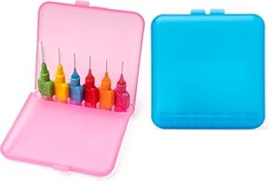 seplouis Interdental Brush Travel Case/Storage Case Compatible with TePe Interdental Brush, 2packs(Blue and Pink)
