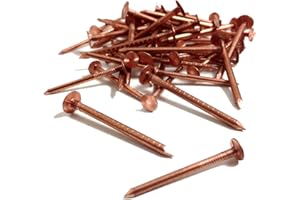 TIMCO Lot de 25 clous en cuivre pour toiture - 30 mm x 3,35 mm - Peuvent également être utilisés pour enlèvement de souches d'arbres - Bricolage