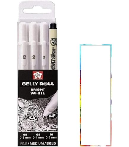 Sakura-bolígrafo De Tinta De Gel Blanco, Rotulador Clásico Gelly Roll Marcador De Resaltado Artisti La Tienda Dorada