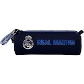 CYPBRANDS - Real Madrid, Pencil Case, Pencil Case, Cylinder Case, School Supplies, Blue Colour, Official Product