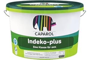 CAPAROL Indeko Plus 12,5L Weiß DOPPELT DECKENDE Innenfarbe Dispersionsfarbe weiss