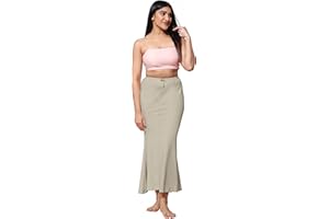 Jaanvi Modische Damen-Saree aus Lycra, Fischschnitt, Shapewear, Petticoat, Rock, bequeme Kleidung