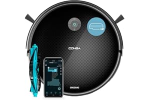Cecotec Robot Aspirapolvere Conga 2299 Inertial X-Treme. Tecnologia Giroscopica, Strofina, Aspira e Barre alla volta, 2100 Pa, App, Spazzola Multifunzione, Alexa, Serbatoio misto, 2 Mozzi di lavaggio