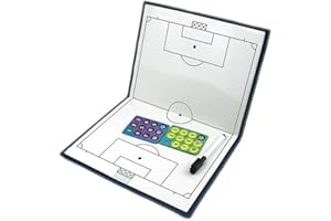 JasCherry Fußball Taktiktafel Magnet, Professional Fußball-Strategie-Brett, Faltbares und Tragbares Taktikboards für Schiedsrichter & Trainer, mit Radiergummi und Markierungsstift