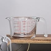 Anko 500 ML Glass Measuring Cup | 500 ml Measuring Jar for Kitchen Ingredients | Cooking Accessory | Microwave and Dishwasher