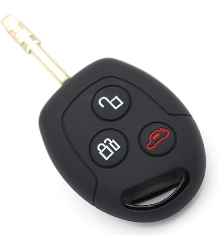 Blue Silicone Rubber Key Cover Case For Ford Fiesta, Focus, Mondeo, Galaxy, Transit