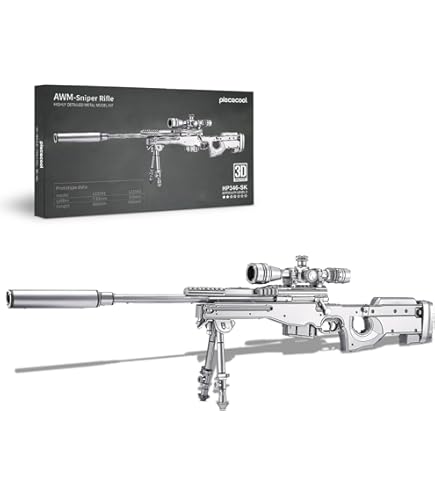 Piececool 3D Puzzles for Adults, Metal M16A1 Assault Rifle Kit