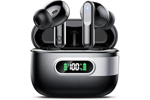 Hendari Bluetooth Kopfhörer, Kopfhörer Kabellos Bluetooth 5.3 In Ear Kopfhörer mit 4 ENC Mikrofon, 42Std Spielzeit Touch Control In Ear Kopfhörer mit LED-Anzeige, USB-C, IP7 Wasserdicht Ohrhörer