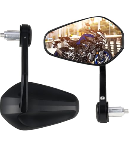 Specchietti Moto Omologati 7/8" 22mm - Alluminio Universale Per Scooter E Cruiser