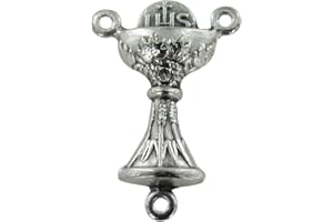 Ferrari & Arrighetti Crociera Comunione ovale in metallo per rosario fai da te (confezione da 30 pezzi)