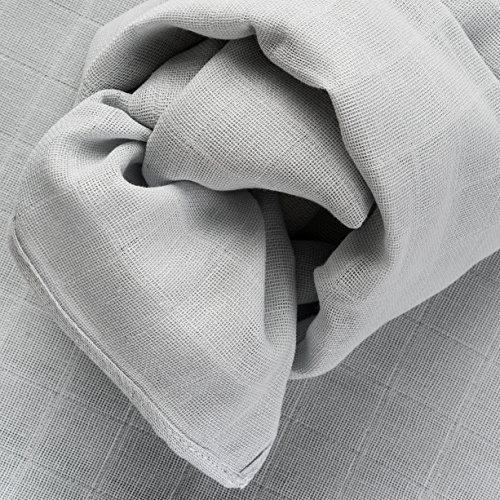 4 Stück – Mulltücher / Spucktücher / Mullwindeln, 70 x 70 cm – bedruckt – Sterne Grau, doppelt gewebt mit verstärkter Umrandung, maschinenwaschbar bis 60° C, Öko-Tex Standard 100 - 5