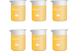 ULAB Scientific Glasbecher-Set, Vol. 100 ml, 3,3 Borosilikatgriffin, Niedrige Form mit Aufgedruckter Graduierung, 6er-Pack, UBG1014