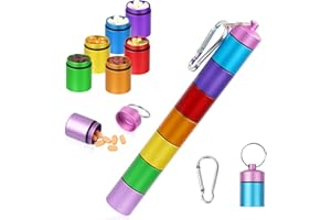 HOSSOM Pastillero Semanal, Pastillero Diario Pequeño Viaje con 7 Compartimentos Pastillero de Bolsillo Metalico Pill Box Impermeabilización y Sellado Proteger Comprimidos para Tabletas, Píldoras y Cápsulas