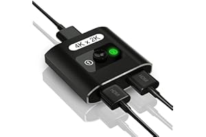 ORIKLON 4K HDMI Switch Splitter, Splitter HDMI 2.0 in Alluminio 1 in 2 Out & 2 in 1 Out, Box Switcher HDM AB Bi-Direzionale 4K@60Hz 3D HDR 1080P per DVD Xbox PS4 Roku TV Fire Stick Blu Ray PC