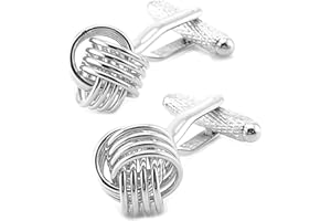 Jonwo Twist Knot Cufflinks in Gift Case Cuff Links for Men Lady Daily Shirt Buttons Business Wedding Gift Party Tuxedo Shirt Accessory
