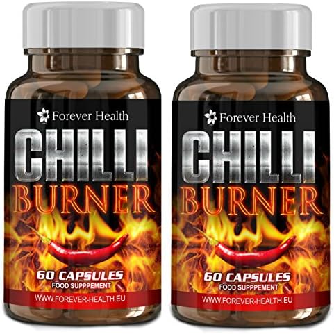 CHILLI BURNER - Strong Fat Burner - Specially Formulated To Increase THERMOGENESIS Which Causes Your Body to Raise METABOLISM and Burn Fat ! Contains GREEN TEA and CAPSICUM (CHILLI PEPPERS) and Burns Through FAT Like WILDFIRE ! Lose Up 5 Kilos In 12 Weeks ! AMAZING Fat Burner - FREE UK DELIVERY + FREE Diet Plan - CHILLI BURNER Slimming Pills Users Lose Weight and Slim Fast ! 120 Capsules