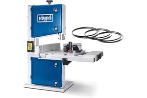 Scheppach HBS30 Bandsaw | 350W | 80mm Cut Height | Extendable Tilting Table | Double Clamped Fence | Inc. Mitre Gauge & 3 Saw Blades