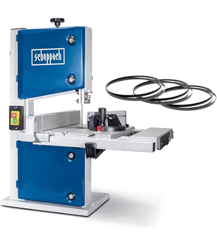 Scie Table Scie à Ruban Scheppach HBS261 - 2 Vitesses De Coupe, Table Inclinable | 120mm Hauteur De Coupe Scie Sauteuse Einhell