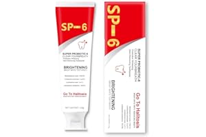 WUKESIFY SP-6 Ultra Whitening Toothpaste,Probiotics Bright White Toothpaste,Deep Cleaning Oral Care Toothpaste,Fresh Breath,Confident Smile (1Pc)