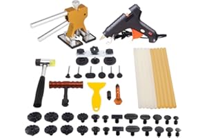 Mookis Paintless Auto Dellen Repair ausbeulwerkzeug Puller Kits 41pcs mit Kleber Heißklebepistole Brückenspuller Gummihammer und Beule Lifter usw.