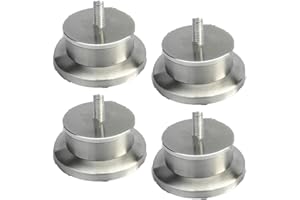 JIAOLUN123 Möbelfüße Edelstahl Möbelbeine Metall Möbelfüße Runde Beine Möbelfüße Tisch Bett Schrank Sofa Beine Ersatzkabinettfüße 4er M8 Schraube(3cm)
