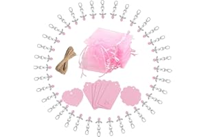 ‎BIQIQI Gastgeschenke Taufe, 121pcs Gastgeschenke Hochzeit mit Engel Anhänger Organzabeutel Kraft Anhänger 20M Juteschnur, Schutzengel Anhänger für Hochzeit Taufe Konfirmation Babyparty Gastgeschenke