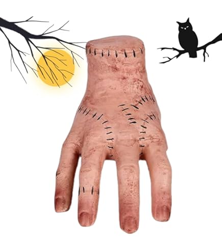 La Chose Main Télécommandée Main Thing Mercredi Addams - Main Latex Realiste - Accessoire Cosplay Main La Chose Famille Addams