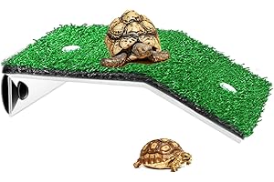 CHSEEO Piattaforma basking di Tartaruga, Piattaforma Tartaruga con Scala, Piattaforma Galleggiante Rettili, Galleggiante Isola Tartaruga, Decorazione per Acquario per Piccoli Animali Domestici