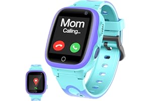VOSO Kids Smart Watch Gift for Boys and Girls Age 3-12, Smartwatches for Children with SOS LBS Tracker Weather Stopwatch Call Camera Touch Screen Math Game Alarm for Kids (Blue)