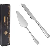 Set de Cuchillos y Servidores para Pasteles de Acero Inoxidable - Cuchillo para Pasteles de 27CM + Esp&aacute;tula de Mango Largo -
