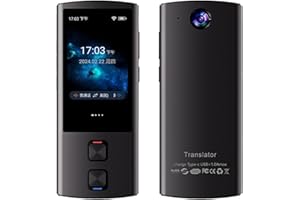 Hocomay Dispositivo traductor de idiomas, traductor de 138 idiomas en tiempo real, traductor de lenguaje de voz instantáneo bidireccional, dispositivo de traductor de voz inteligente portátil sin