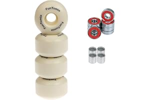 4 x funtomia® rainures de profil Skateboard Roues 53 x 34 mm + Mach1 ® Roulement à bille/roues rouleaux de remplacement Wheels Dureté 100 A