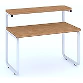Dehalimited Mutfak Organizer Tezgah &Uuml;st&uuml; Metal Raflı Mikrodalga Fırın Standı Bambu, Dehalimited