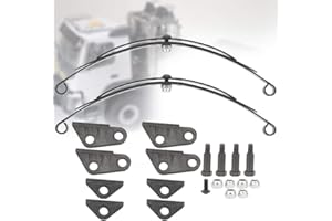 SHANRYA Bicaquu Sospensione tipo foglia posteriore in acciaio Sospensione tipo foglia RC, kit molla a balestra per auto RC, auto RC nera ad alta simulazione per camion RC 1/14 Modello RC Veicolo RC