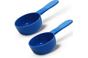 RE-GEN - Juego de 2 cucharas medidoras de plástico reutilizables de 20 ml con mango corto | Ideal para líquidos, polvos, gránulos, hogar, cocina, catering, cuidado de la salud, fitness