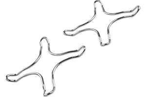 Fackelmann Riduttori universali per fornelli a gas, set 2 pezzi, per padelle, pentolini, caffettiere, materiale in ferro cromato, dimensioni 12 x 12 cm