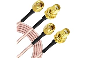 Superbat SMA-kabel 60 cm förlängning WiFi-antenn SMA hane till hona dubbelskärmad RG316D 50 Ohm för -router, gateway, m