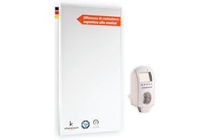Riscaldatore a infrarossi Könighaus - 800 watt ✓ Doppia protezione anti-surriscaldamento ✓ Temperatura di esercizio in 2-4 min ✓ Montaggio a parete ✓ Termostato