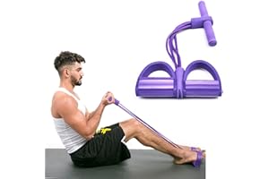 PFLYPF 1 bande de résistance à pédale avec pédales de fitness, sangle de traction pour la taille, les jambes, le ventre