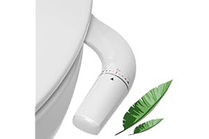 Bidet Einsatz Für Toilette links - Ultra-Slim Bidet Nicht Elektrisch mit,Doppel Düsen Bidet Toilettenaufsatz,Front- und Heckreinigung,WC-Aufsatz,Po-Dusche, Taharet (Mit 1m Schlauch)