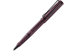 Lamy Safari Scarlet - Bolígrafo clásico atemporal con mango ergonómico y ancho de trazo M, carcasa de plástico ASA resistente, con recambio M 63 en negro